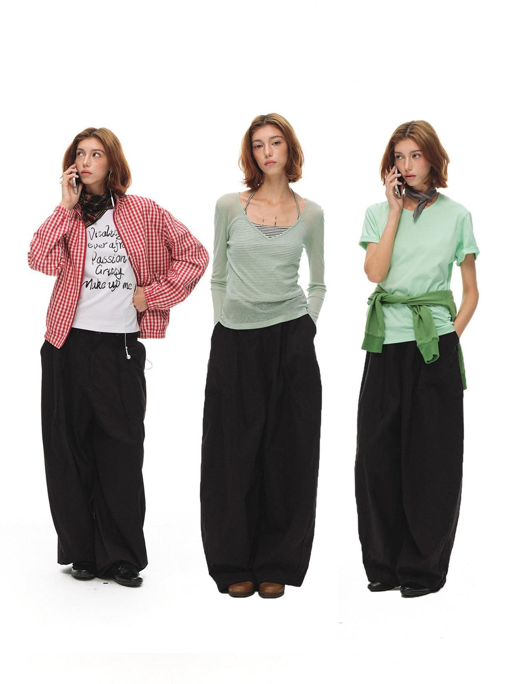 Country Moment Organic Cotton Slight Stretch Relaxed Mid Rise Solid Black Wide Leg Pants