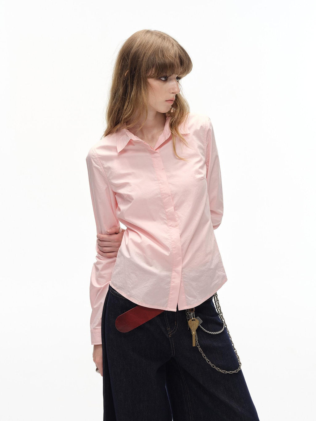 Country Moment Breathable Modal Cotton Slim Fit Casual Button Front Lapel Womens Shirts