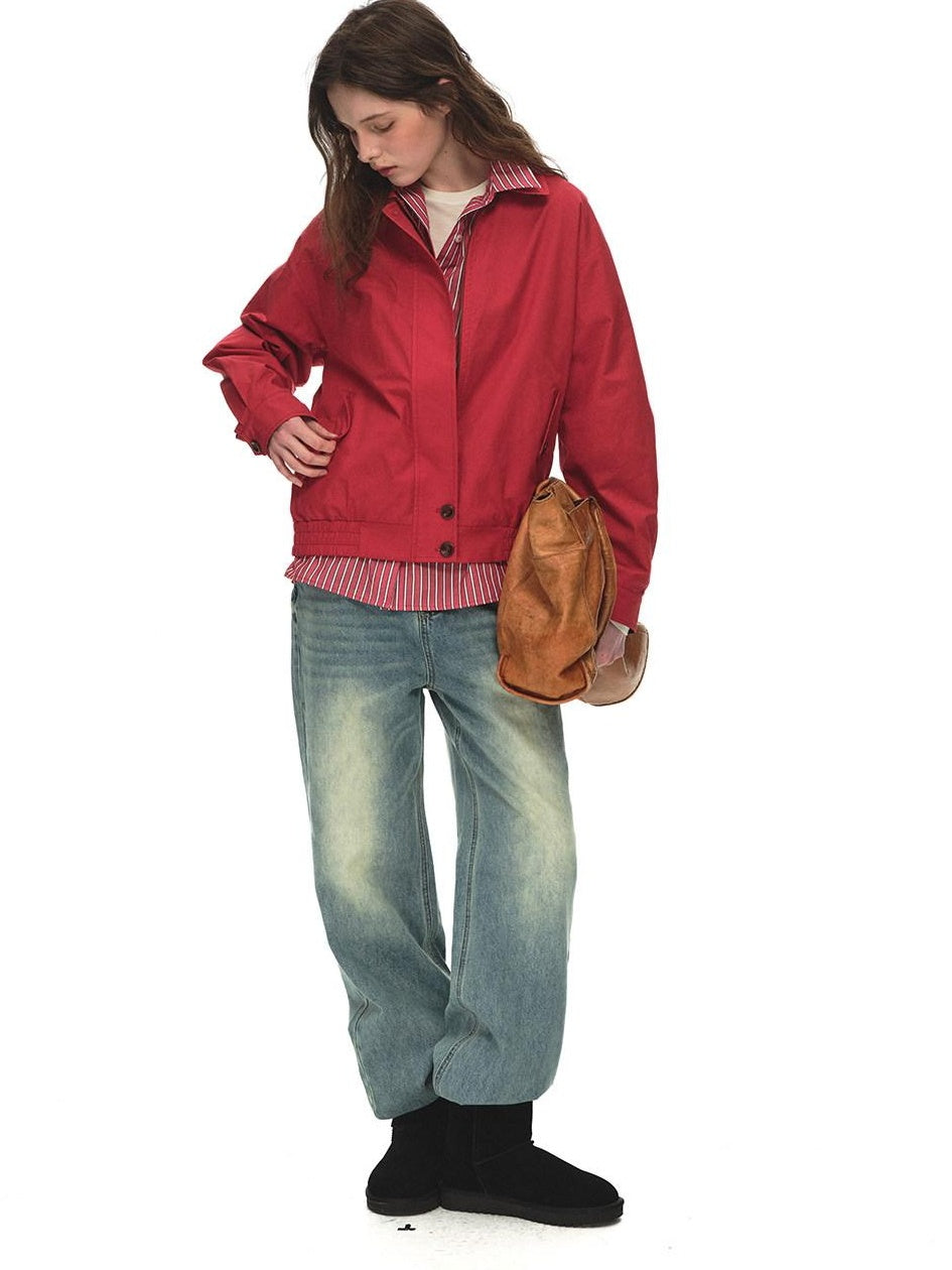 Country Moment Breathable Cotton Blend Gradient Wash Relaxed Mid Rise Unisex Wide Leg Jeans