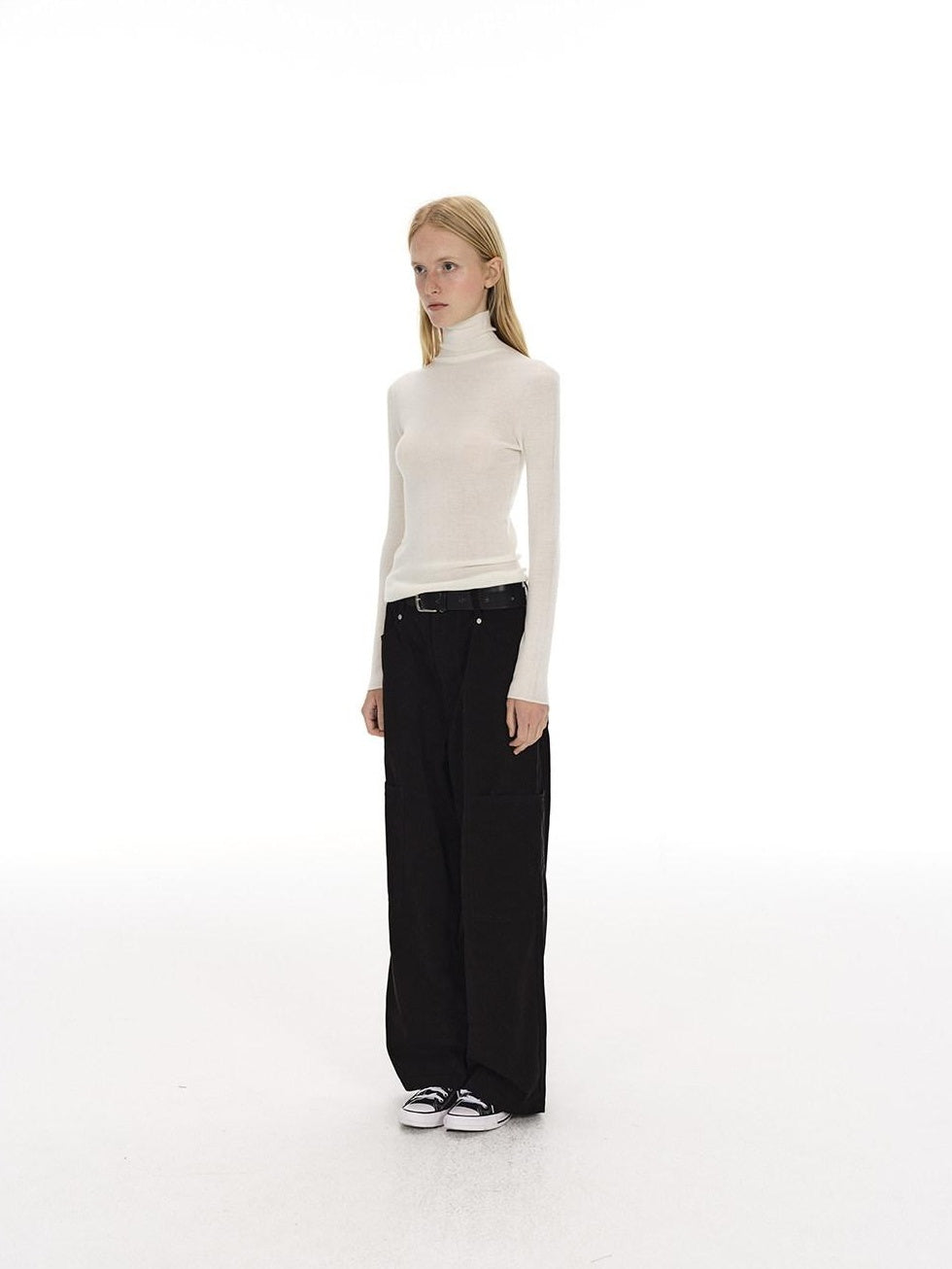 Country Moment 100% Cotton High Waist Breathable Loose Wide Leg Pockets Button Fly Cargo Pants