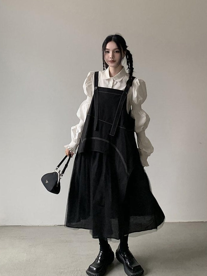 DDGIRL studio Shape Retaining Office Straight Fit Polo Collar Button Long Sleeve Women Blouses