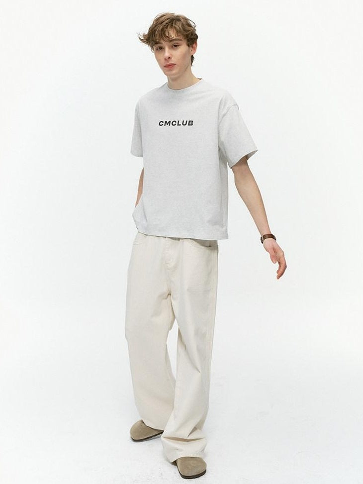 Country Moment Breathable Cotton Loose Fit Letter Print Casual Round Neck Short Sleeve T-Shirts
