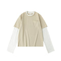 Country_Moment_Soft_Breathable_100%_Cotton_Loose_Crew_Neck_Unisex_Khaki_Long_Sleeve_T-Shirts_MISSTT