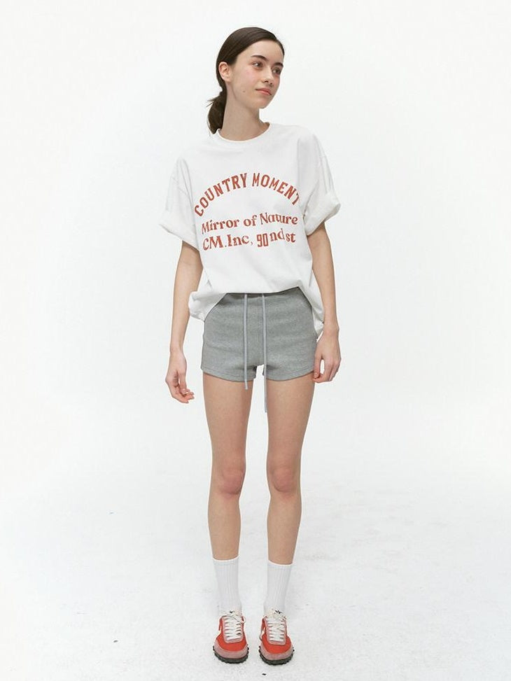 Country Moment Pure Cotton Relaxed Crew Neck Casual Teen Logo Solid Navy Short Sleeve T-Shirts