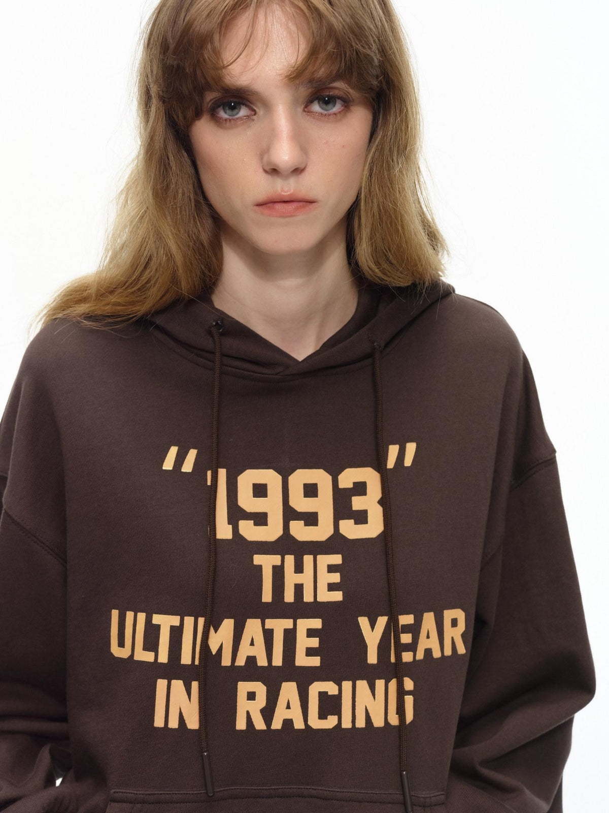 Country Moment Pure Cotton Loose Fit Hooded Letter Print Drop Shoulder Unisex Casual Hoodie