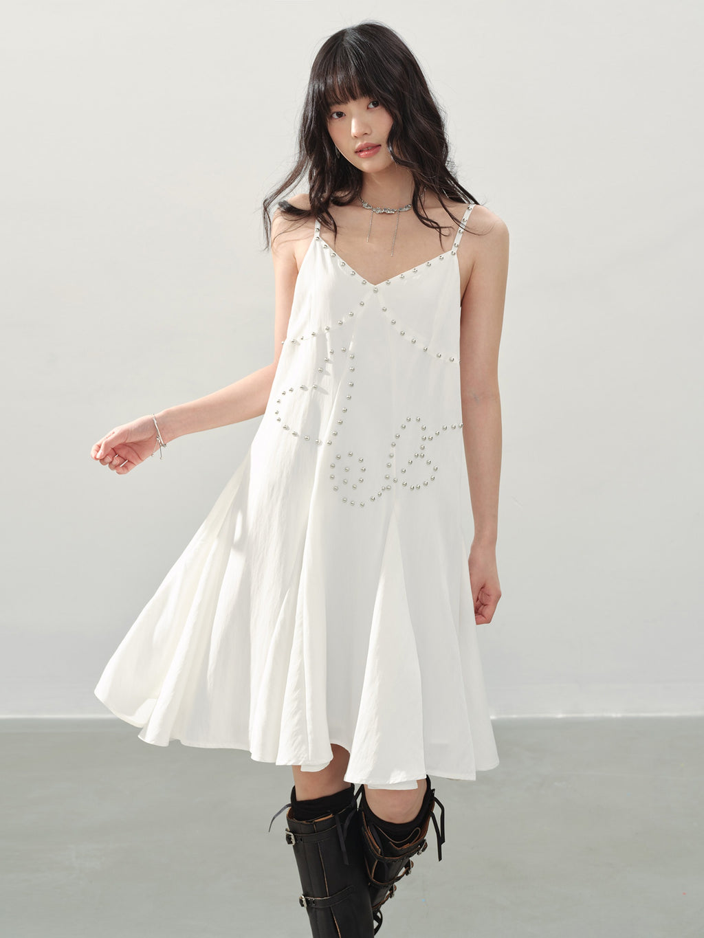 DDGIRL_studio_Soft_Beaded_Girly_A_Line_V-neck_Spaghetti_Strap_Cotton_Wedding_Midi_Dresses_MISSTT