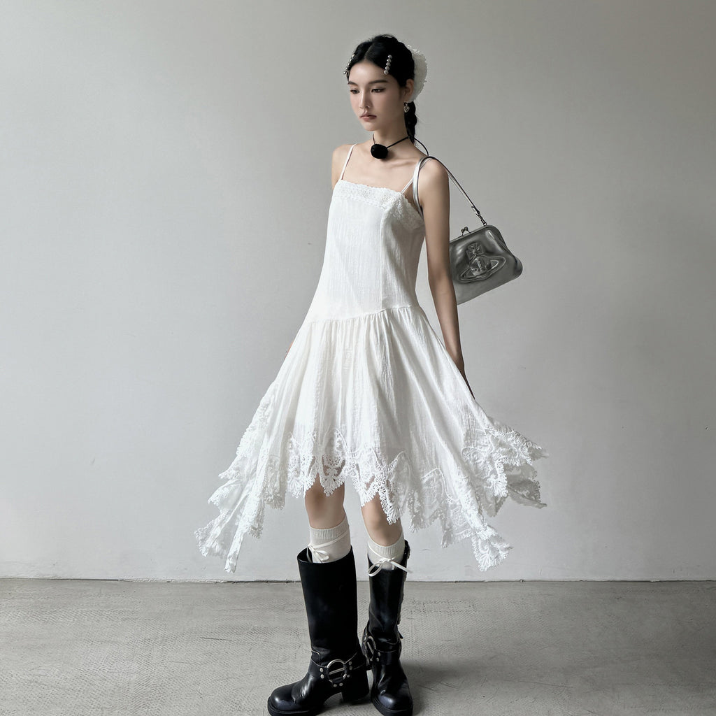 DDGIRL_studio_Office_High_Waist_A_Line_Sleeveless_Cotton_Blend_Camisole_White_Midi_Dresses_MISSTT