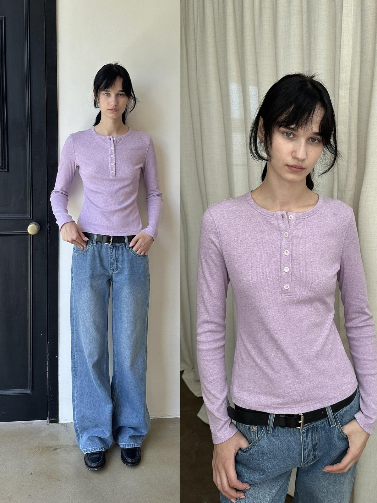 Country Moment Breathable Cotton American Crew Neck Unisex Solid Long Sleeve T-Shirts