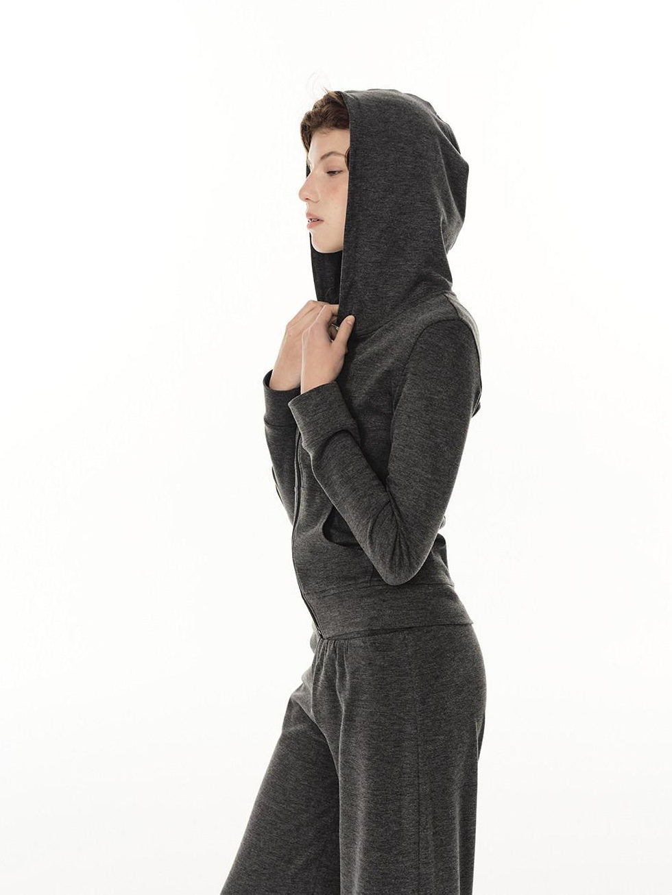 Country Moment Slimming Loose Fit Hooded Zip Tracksuit Men Casual Cotton Blend Top & Pants Sets