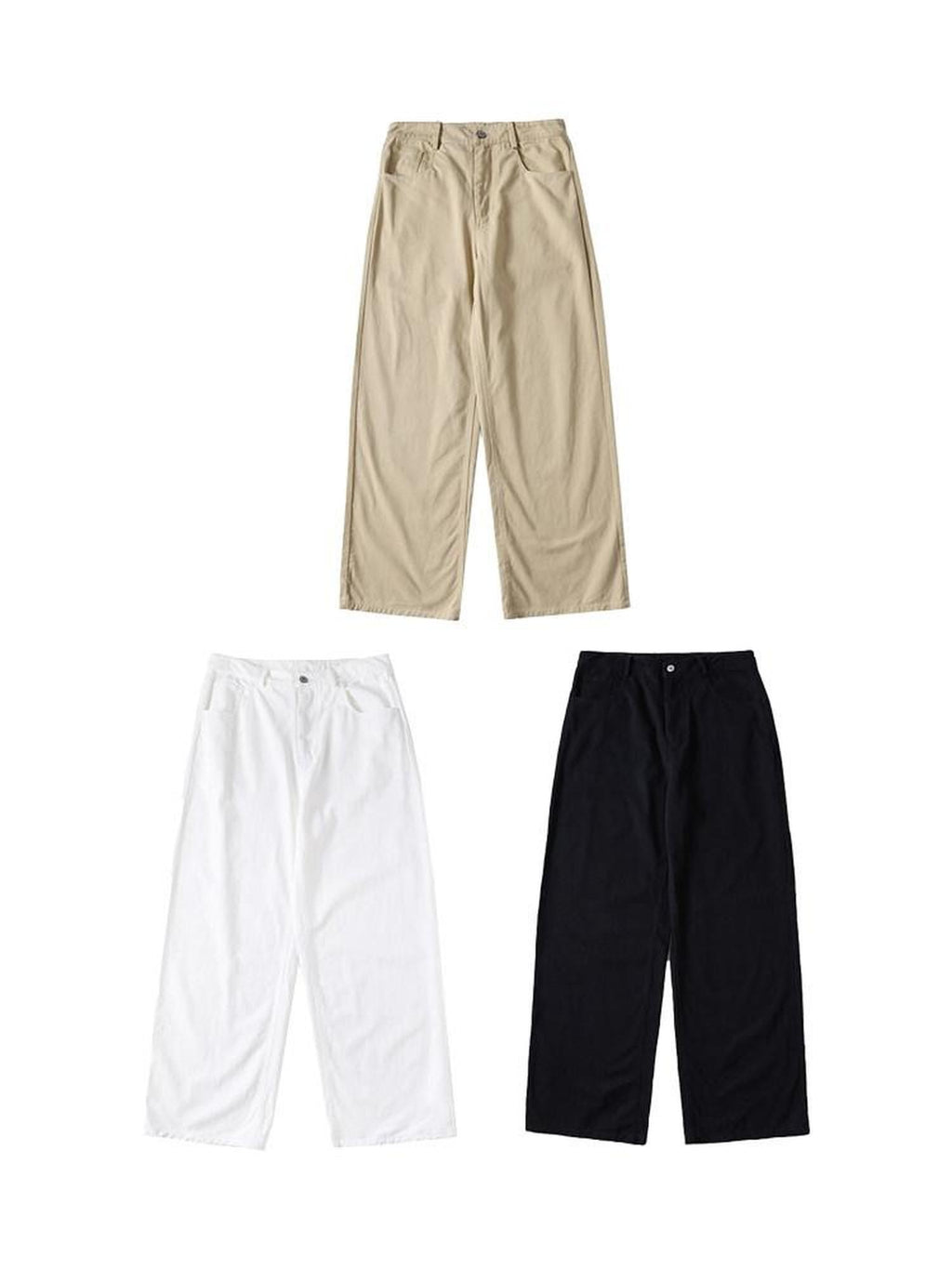 Country Moment Cotton Mid Rise Straight Fit American Casual Youth Khaki Black Straight Pants
