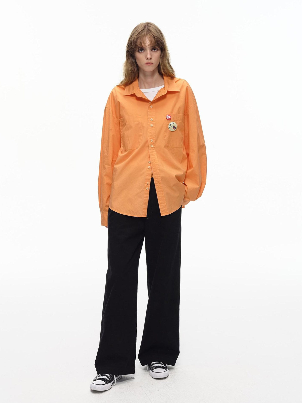 Country Moment Moisture Wicking Cotton Loose Button Long Sleeve Unisex American Collar Shirts
