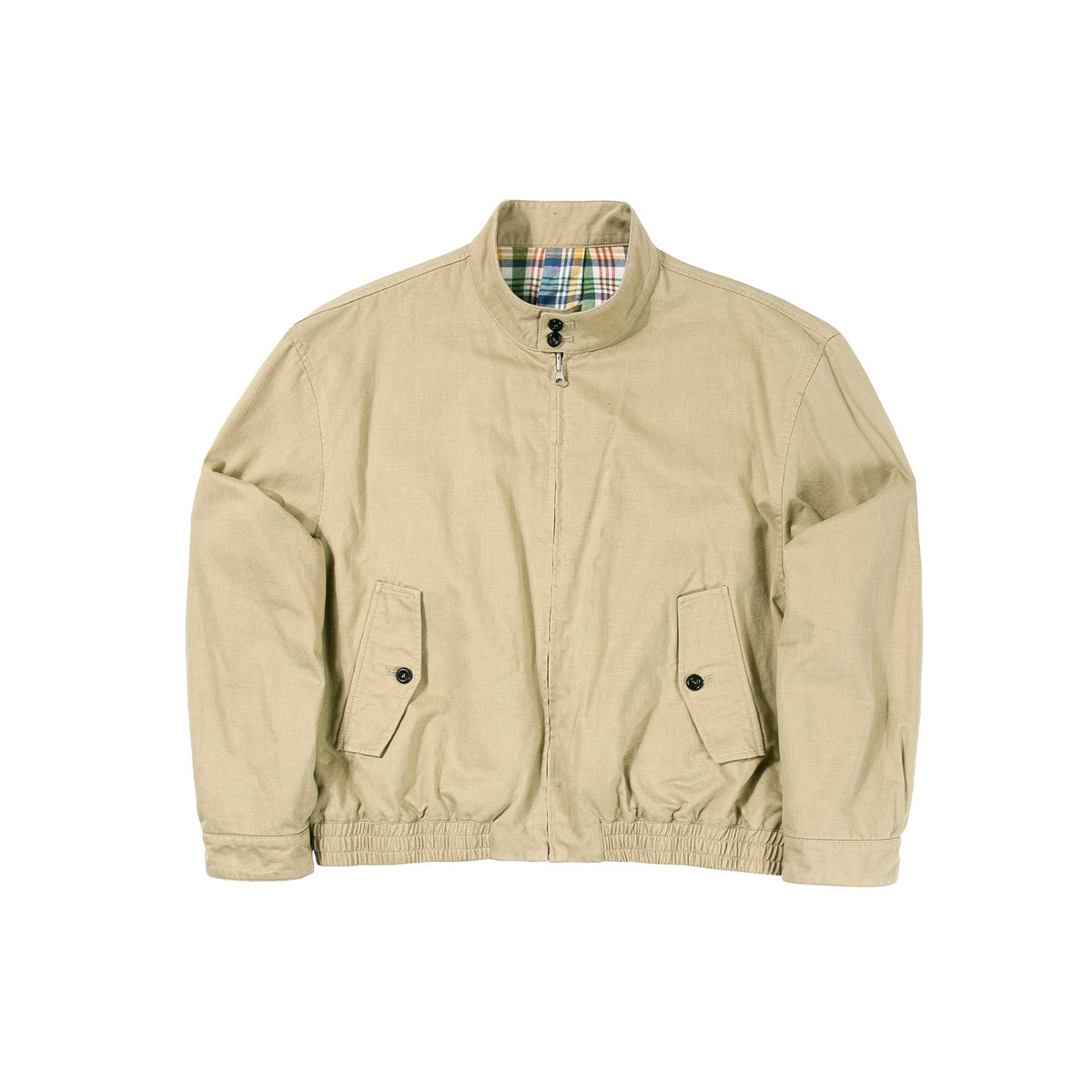 Country_Moment_Reversible_Loose_Vintage_Plaid_Unisex_Khaki_Cotton_Windproof_Cropped_Jackets_MISSTT