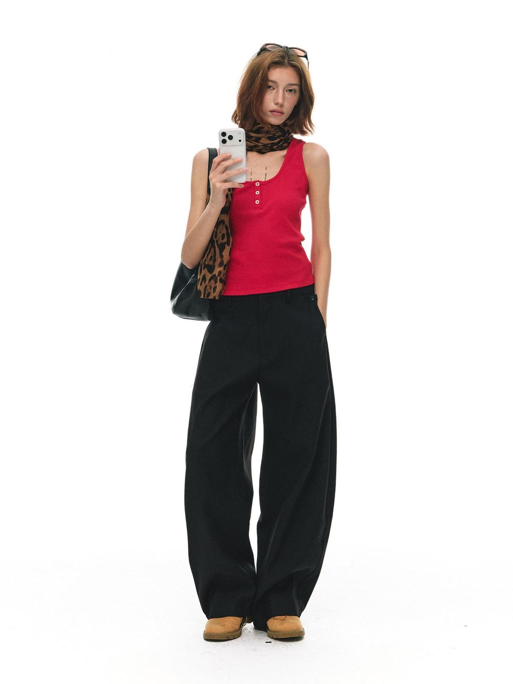 Country Moment Breathable Relaxed Fit Straight Leg Unisex Daily Polyester Viscose Cargo Pants
