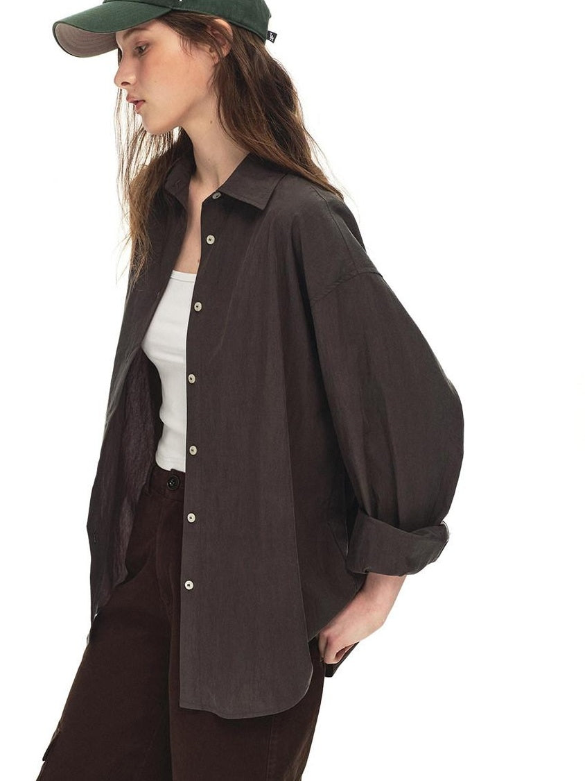 Country Moment Cooling Lyocell Blend Loose Fit Drop Shoulder Collared Unisex Button Shirts