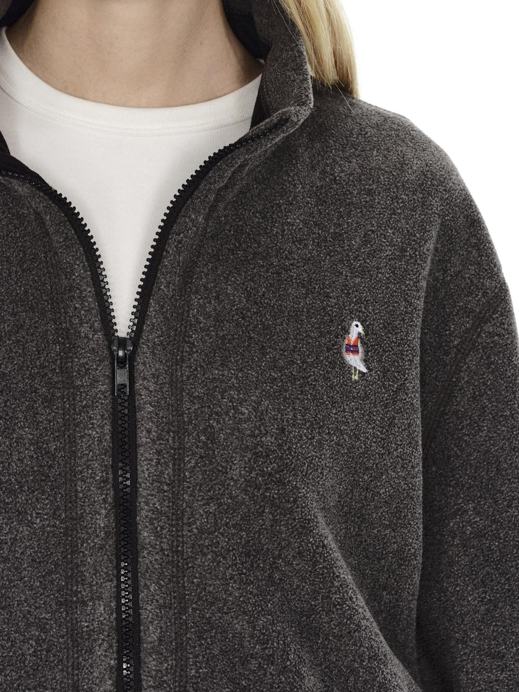 Country Moment Warm Embroidered Zipper Oversized Relaxed Unisex Casual Polyester Sweatshirt