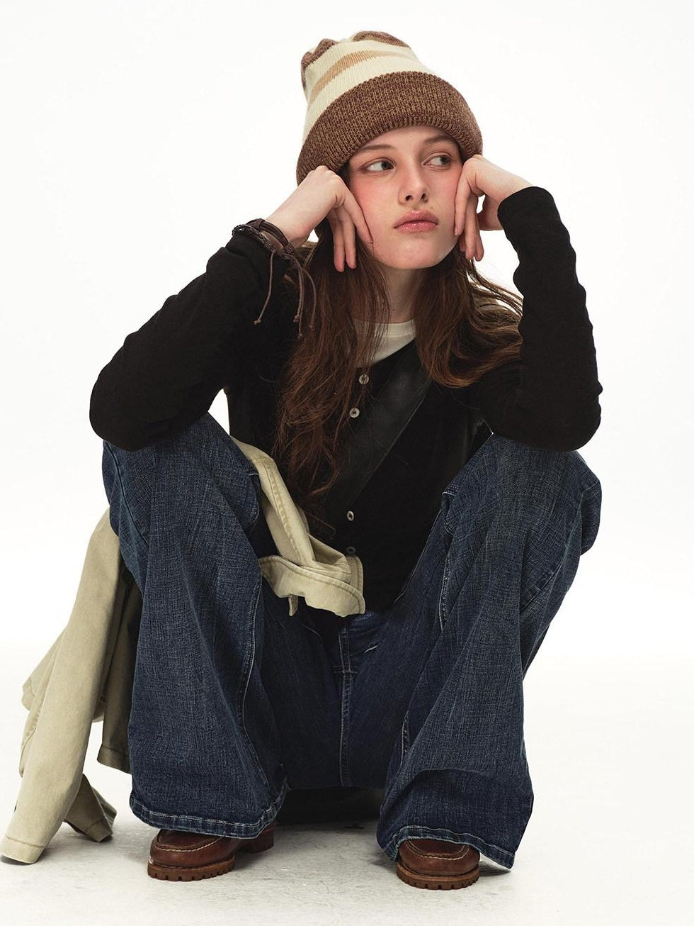 Country Moment Slimming Soft Breathable Distressed Low Rise Vintage Blue Stonewash Flared Jeans