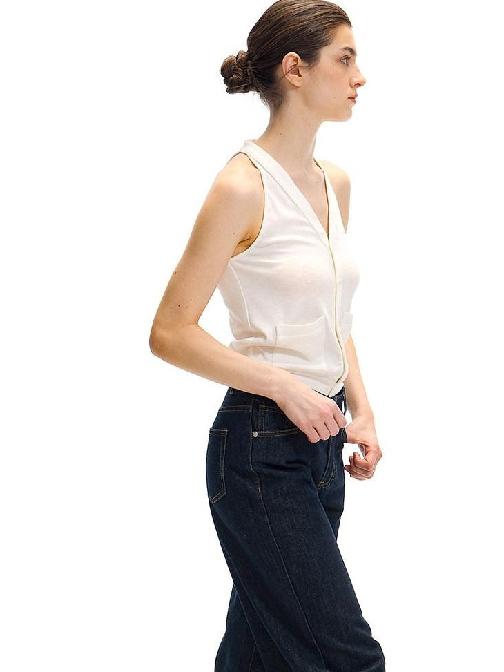 Country Moment Original Design Slim Fit Halter Neck Viscose Cotton Stretch Womens Tank Tops