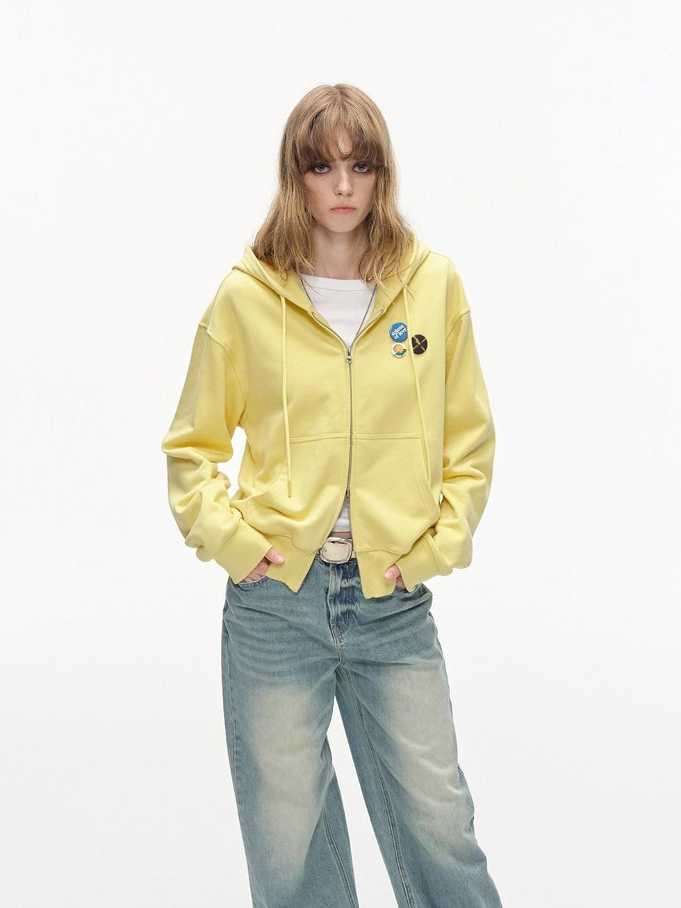 Country Moment Cozy Midweight Zip Front Oversized American Style Unisex Cotton Blend Hoodie