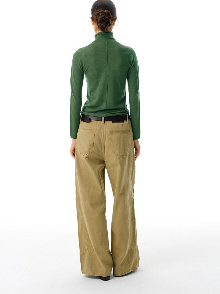 Country Moment Slim Fit Relaxed Turtleneck Women Casual Wool Blend Pullover Warm Sweaters