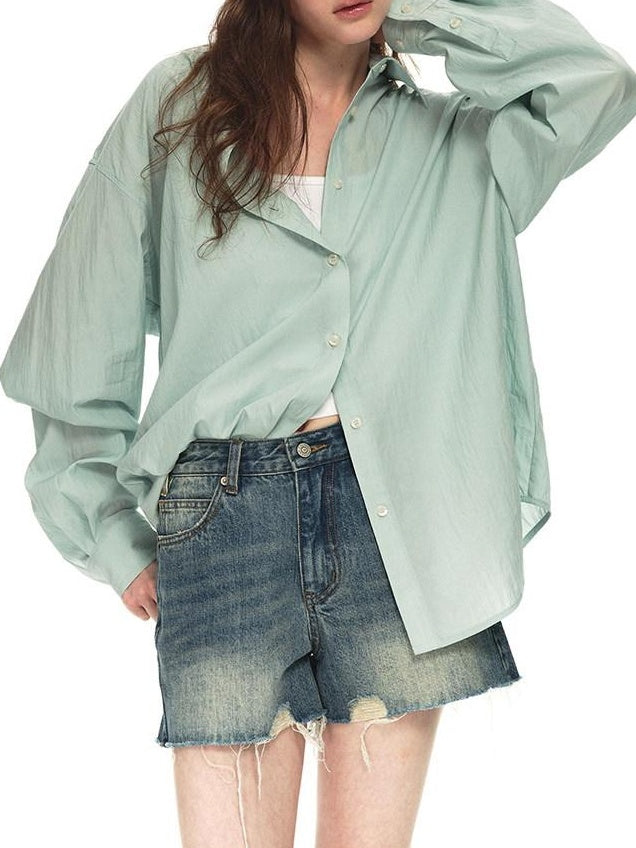 Country Moment Cooling Lyocell Blend Loose Fit Drop Shoulder Collared Unisex Button Shirts