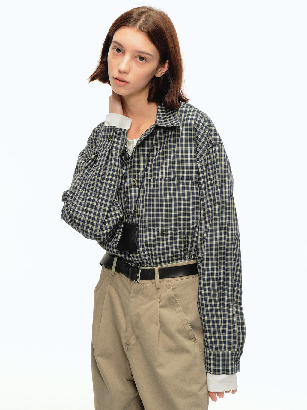 Country Moment Breathable 100% Cotton Loose Fit Long Sleeve Plaid Cropped Unisex Casual Shirts