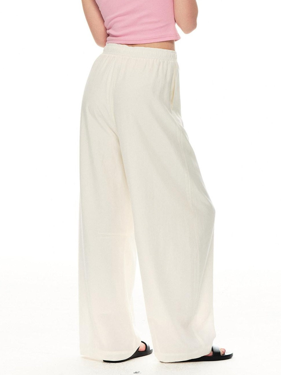 Country Moment Breathable Lyocell Linen Relaxed Balloon Drawstring Unisex Casual Wide Leg Pants