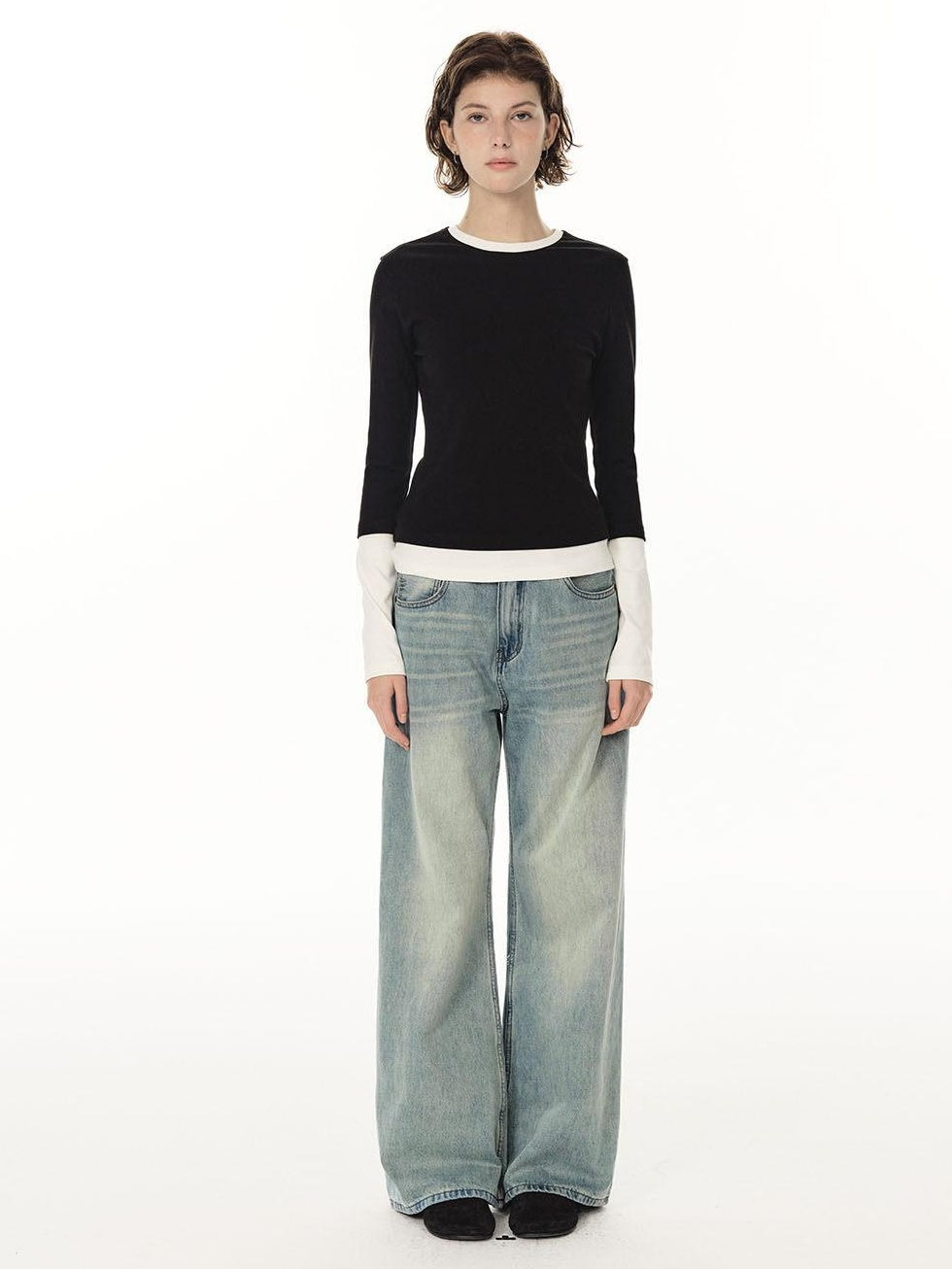 Country Moment Cotton Blend Slight Stretch Mid Rise Relaxed Light Wash Straight Leg Jeans
