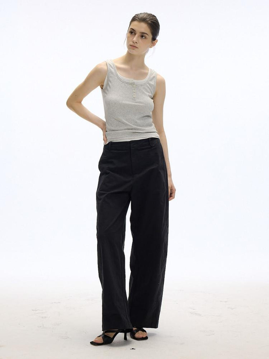 Country Moment Ribbed Moisture Wicking Slim Halter Cotton Stretch Women Casual Tank Tops