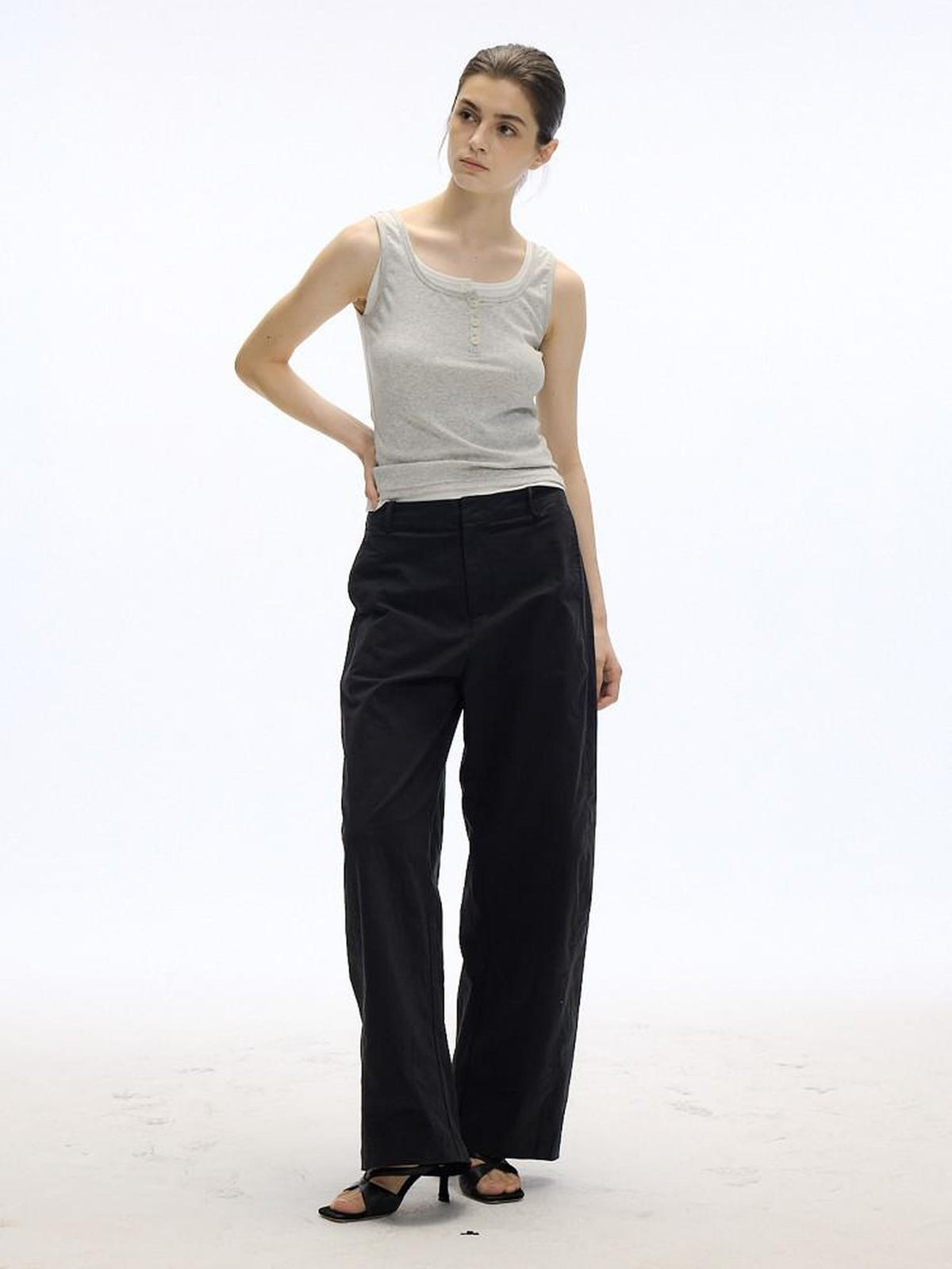 Country Moment Ribbed Moisture Wicking Slim Halter Cotton Stretch Women Casual Tank Tops