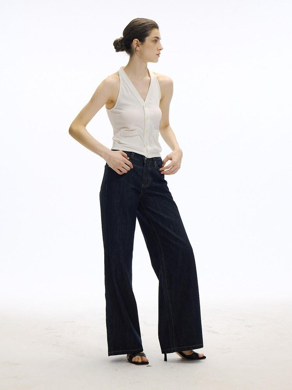 Country Moment Original Design Slim Fit Halter Neck Viscose Cotton Stretch Womens Tank Tops