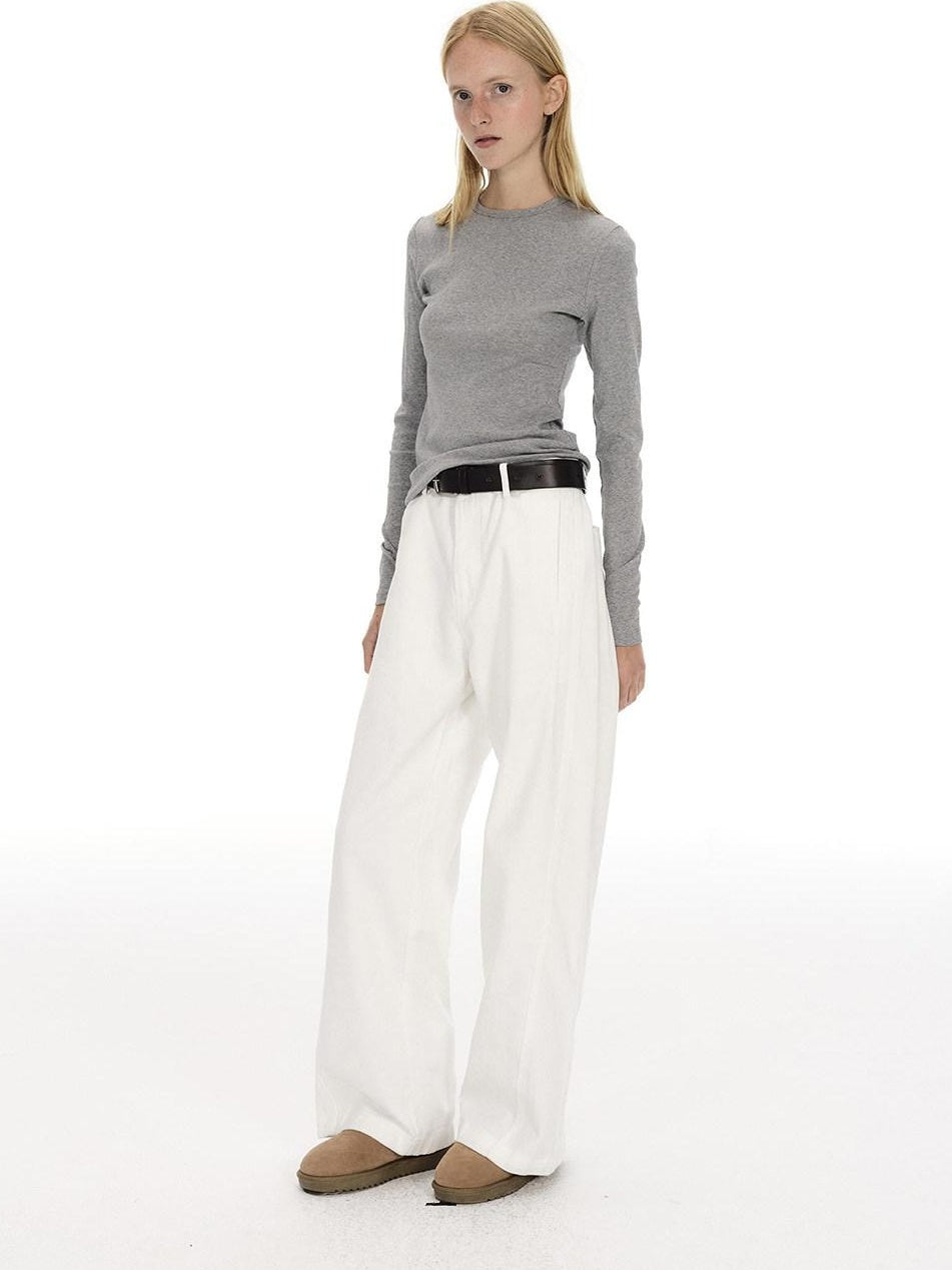 Country Moment 100 Percent Cotton Relaxed Wide Leg Casual Unisex Khaki Black Cargo Pants