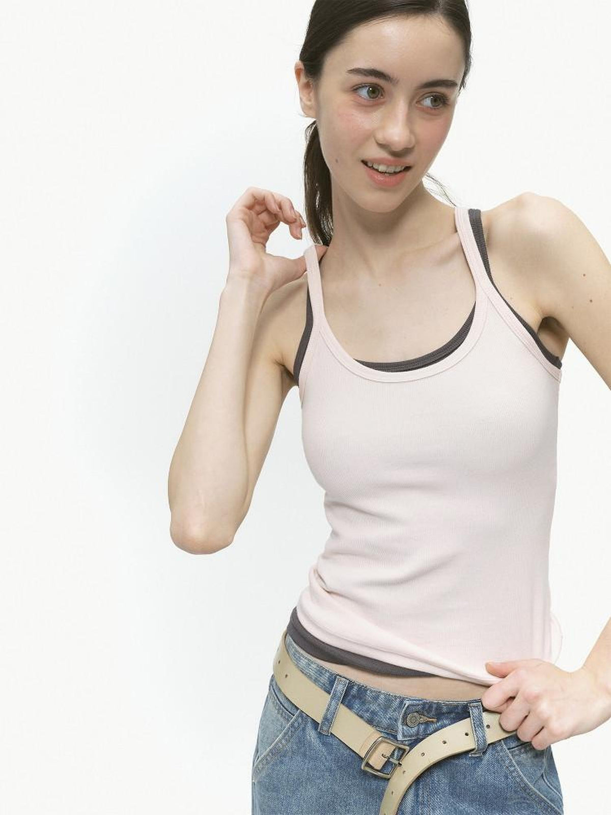 Country Moment 300G Cotton Blend Slim Fit Versatile Tank Innerwear For Women Solid Camisoles