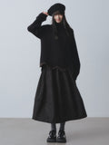 DDGIRL_studio_Thermal_Fleece_High_Waist_A_Line_Puff_Commuter_Women_Elastic_Waist_Maxi_Skirts_MISSTT