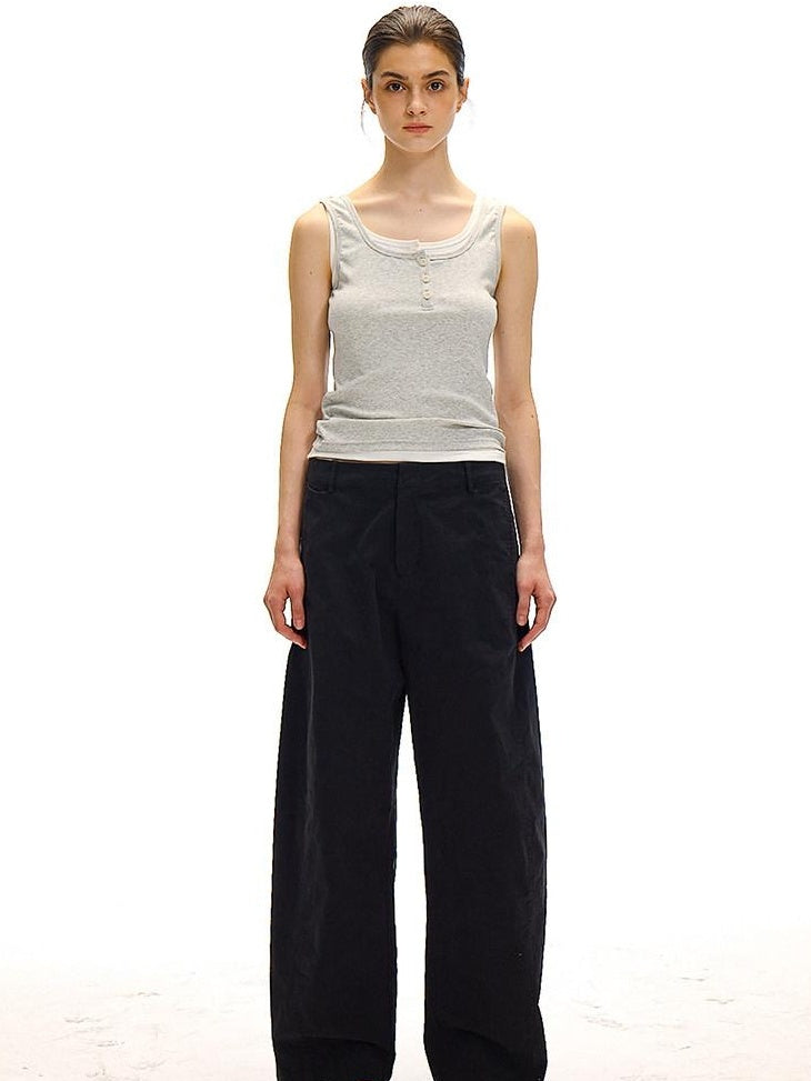 Country Moment Ribbed Moisture Wicking Slim Halter Cotton Stretch Women Casual Tank Tops