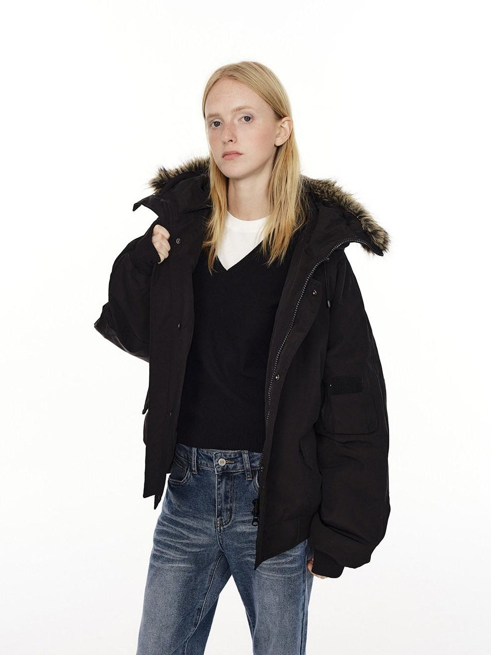 Country Moment 650Fp White Duck Down Hooded Fur Collar Waterproof Unisex Casual Down Jackets