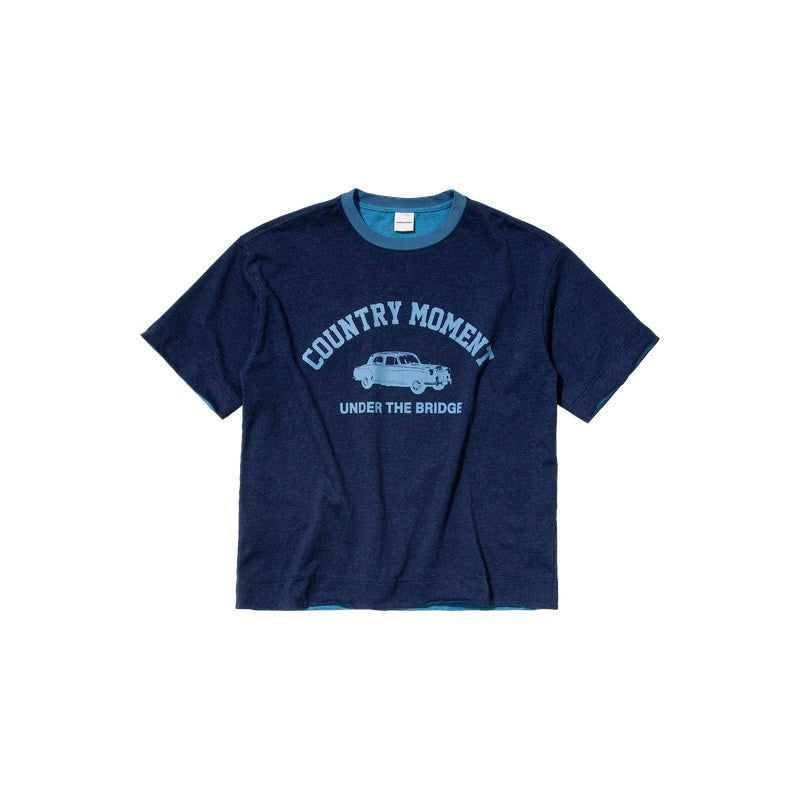 Country_Moment_Breathable_100%_Cotton_Relaxed_Logo_Print_Unisex_Navy_Short_Sleeve_T-Shirts_MISSTT