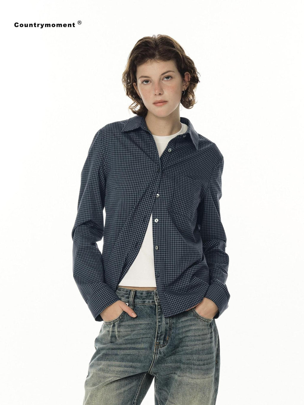 Country Moment Slimming 100 Percent Cotton Casual Plaid Button Down Long Sleeve Unisex Shirts