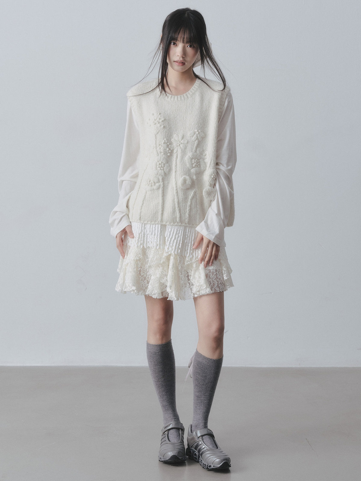 DDGIRL_studio_Shape_Retaining_Lined_High_Waist_Lace_Jacquard_Ruffle_Hem_Women_Mini_Skirts_MISSTT
