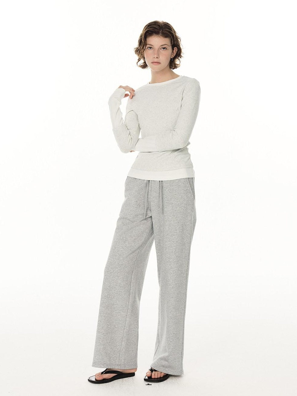 Country Moment Breathable Cotton Colorblock Slim Fit Women Crew Neck Long Sleeve T-Shirts