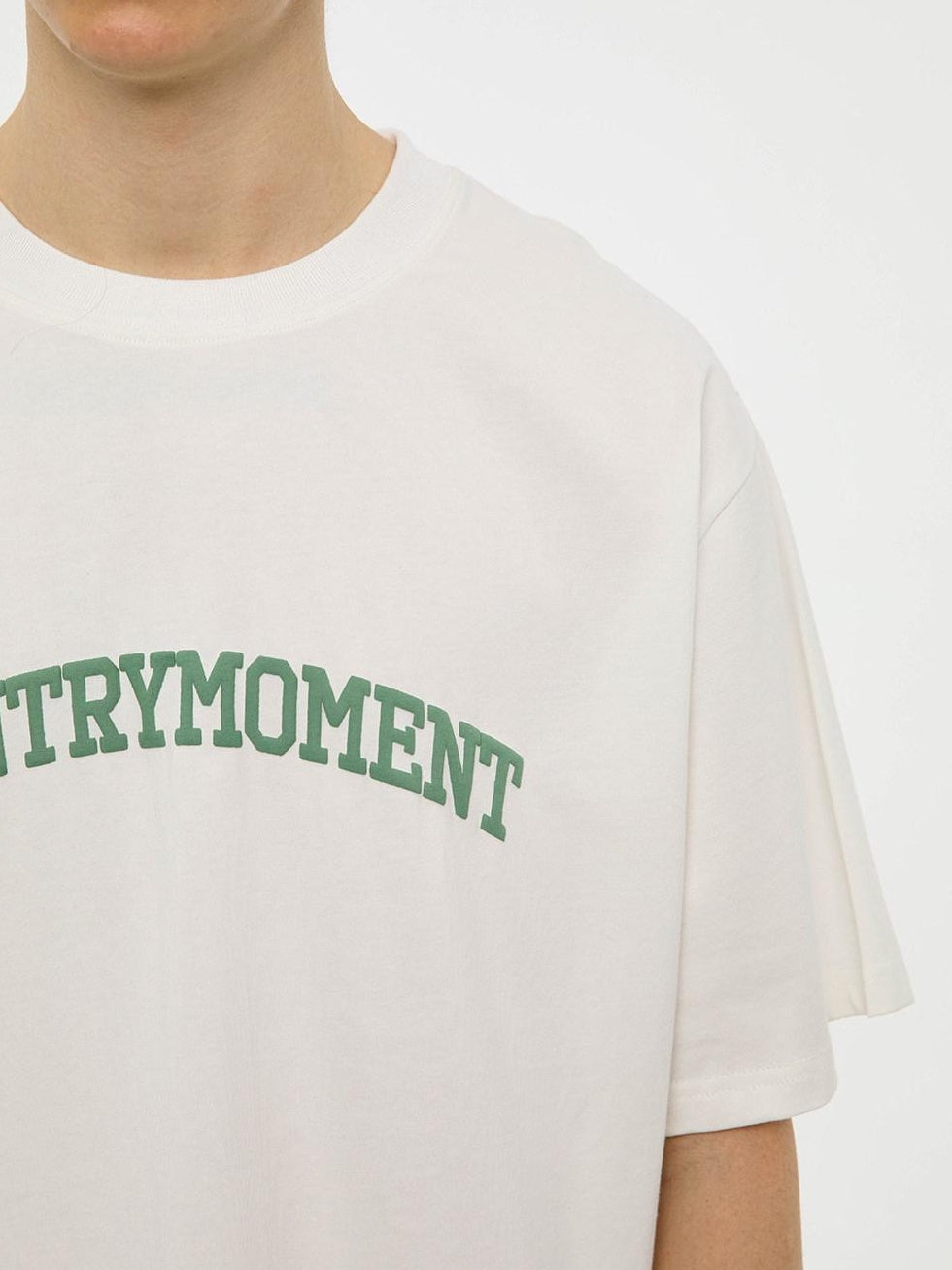 Country Moment Pure Cotton Japanese Loose Fit Crew Neck Letter Logo Print Short Sleeve T-Shirts