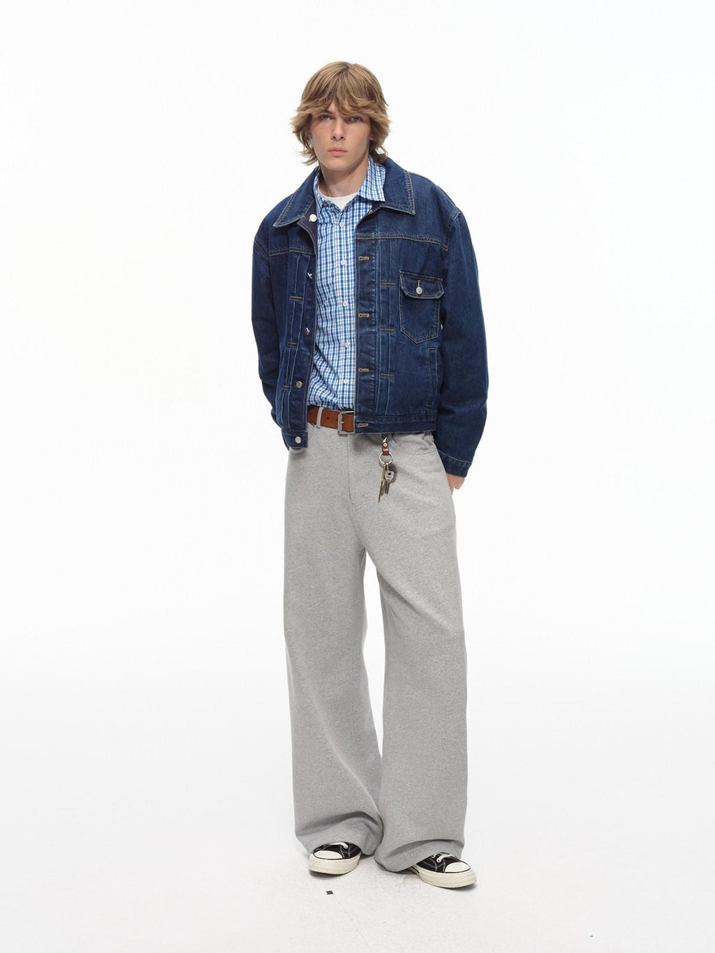 Country Moment Durable Cotton Blend Relaxed Fit Casual Youth Gray Stretch Straight Pants