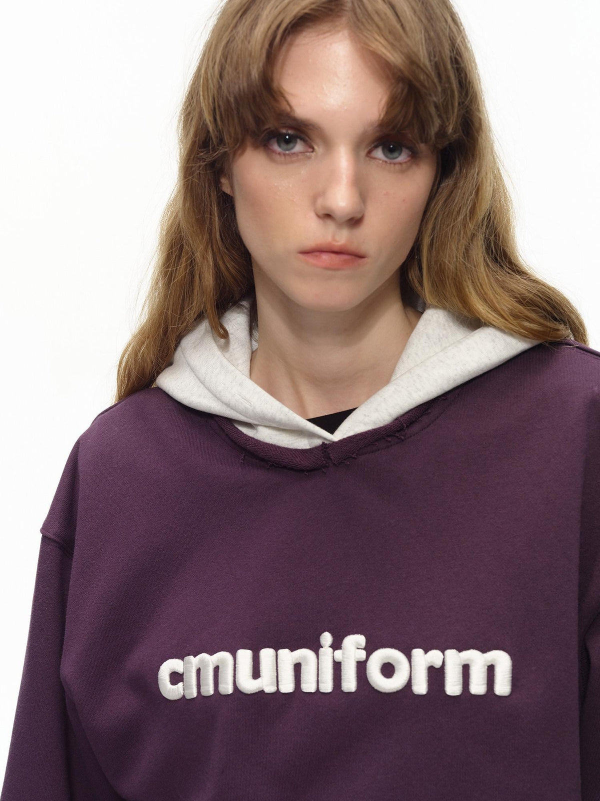 Country Moment Warm Thick Oversized Colorblock Cotton Blend Unisex Casual Letter Print Hoodie