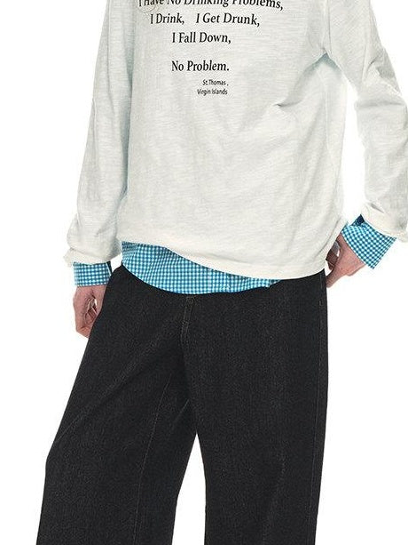 Country Moment Breathable Cotton Slub Loose Printed Women Graphic Citywalk Long Sleeve T-Shirts
