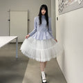 DDGIRL_studio_Sleek_High_Waist_A_Line_Office_Nylon_One_Size_White_Solid_Midi_Skirts_MISSTT