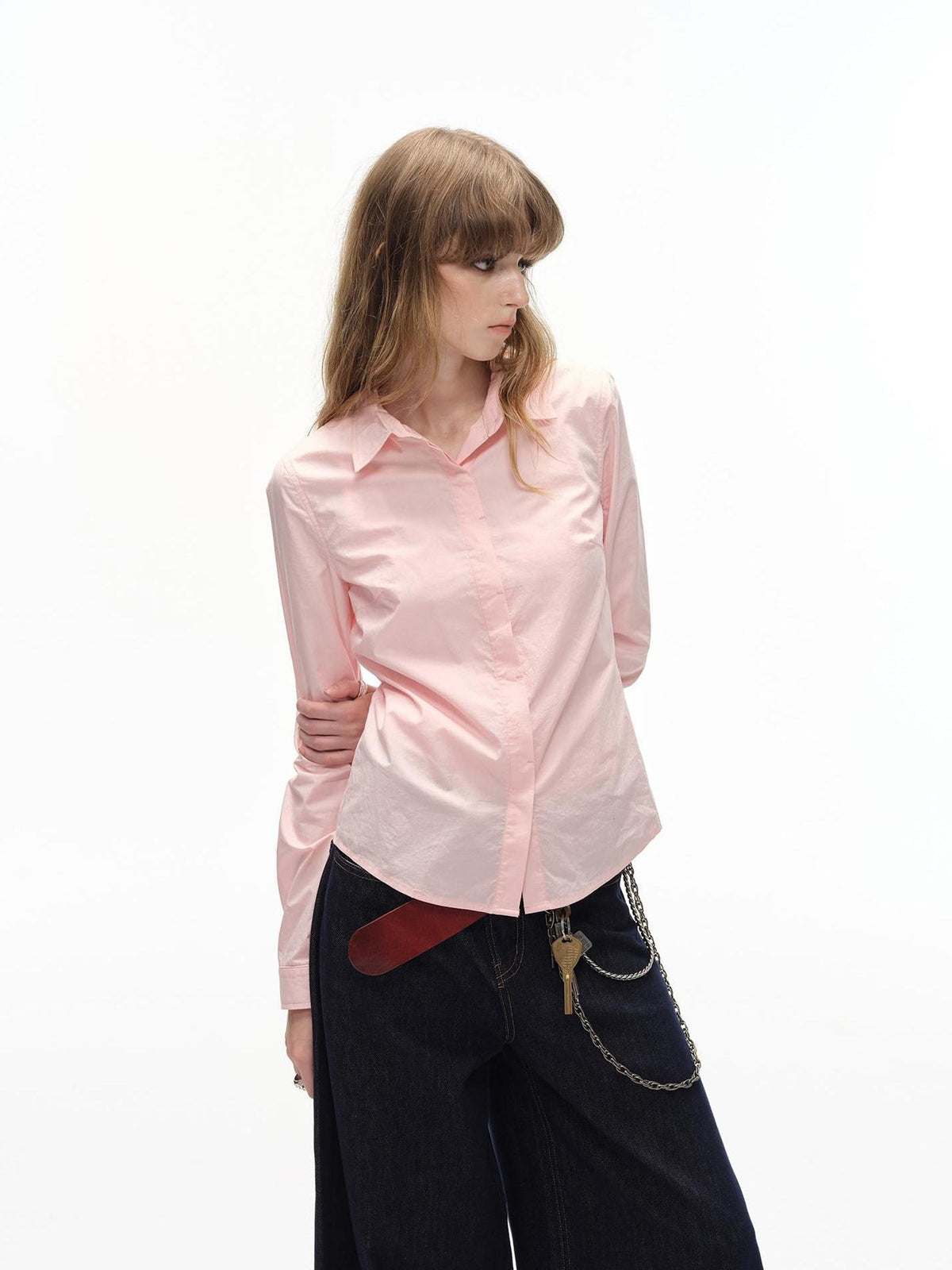 Country Moment Breathable Modal Cotton Slim Fit Casual Button Front Lapel Womens Shirts