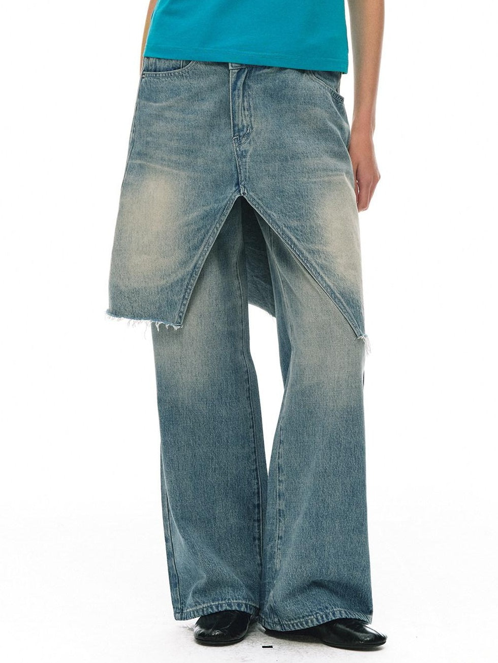 Country Moment Soft Breathable Mid Rise Washed Denim Relaxed Unisex Straight Leg Jeans