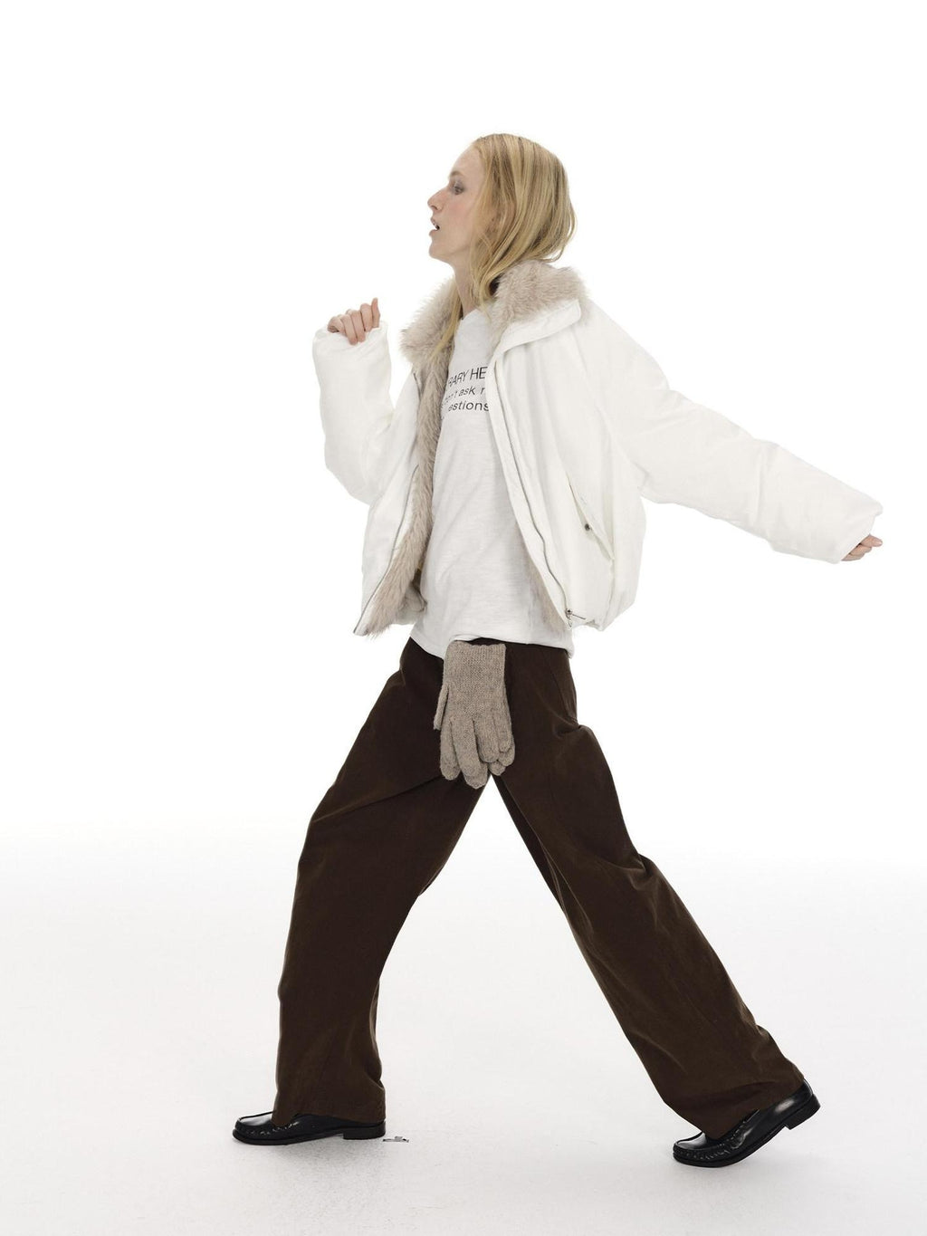 Country Moment 90% White Duck Down 650Fp Fur Collar Loose Short Women City Casual Down Jackets