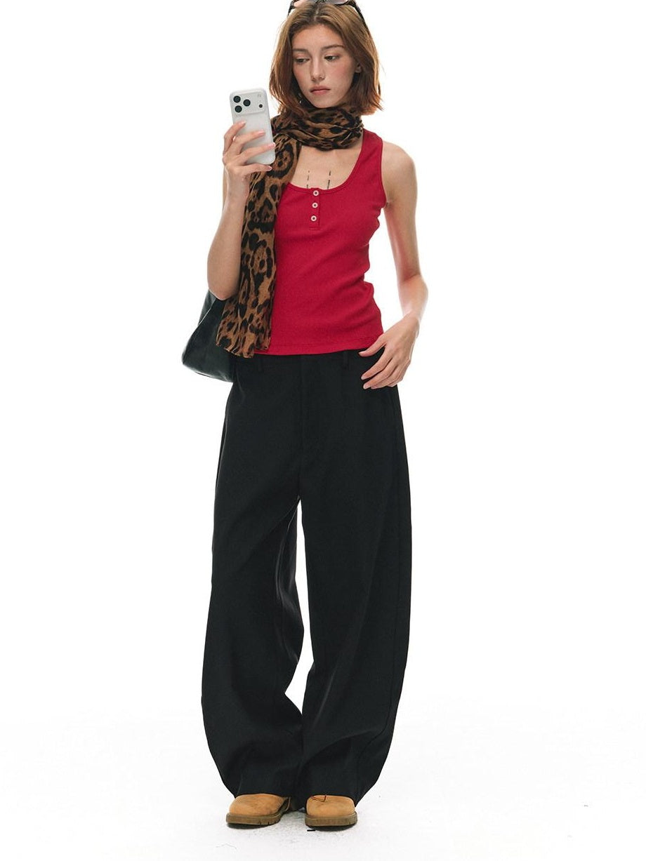 Country Moment Moisture Wicking High Stretch Slim Ribbed U Neck Daily Cotton Viscose Tank Tops