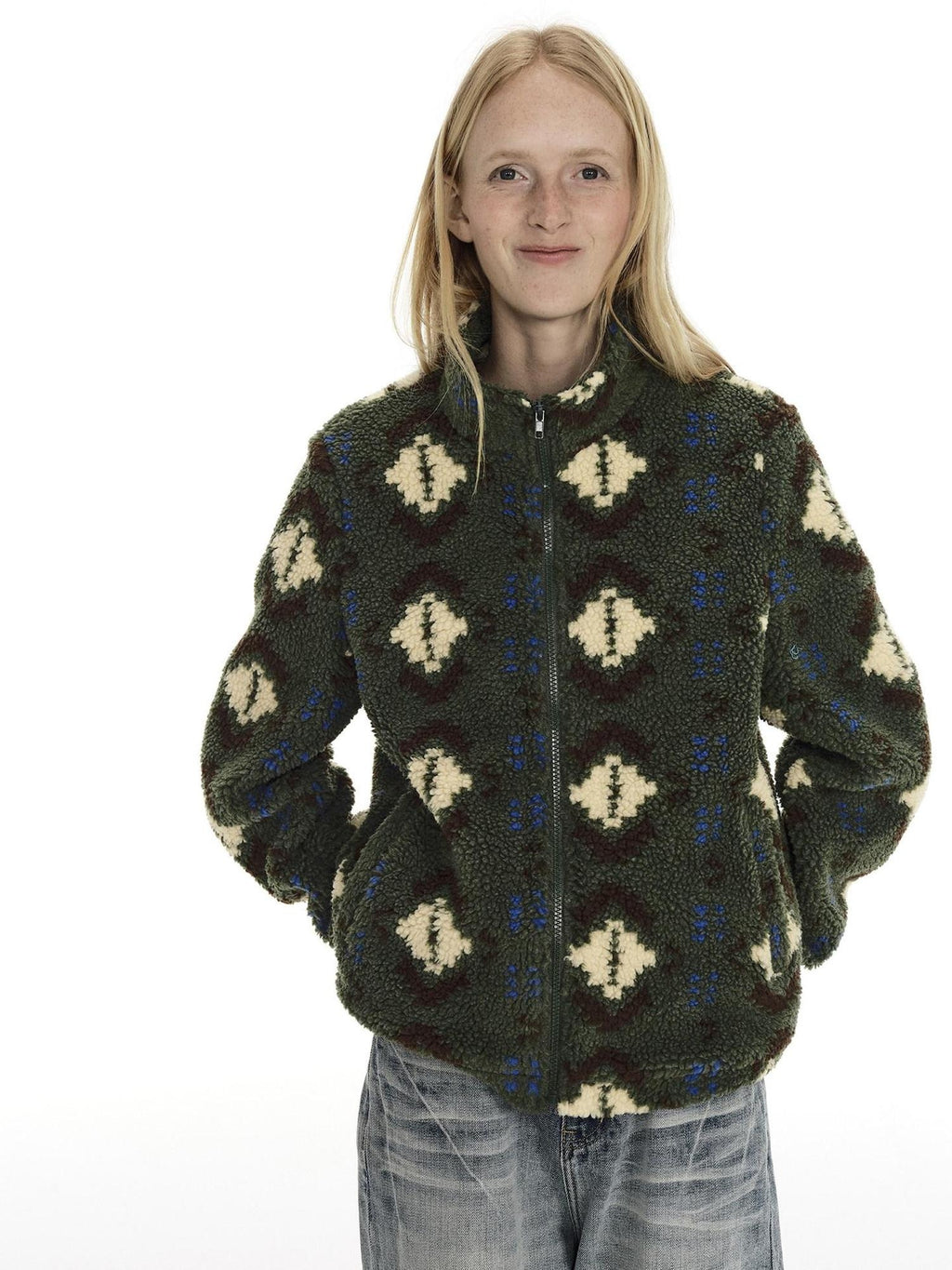 Country Moment Warm Sherpa Lined Loose Fit Toggle Detail Ethnic Men Commuter Cropped Jackets