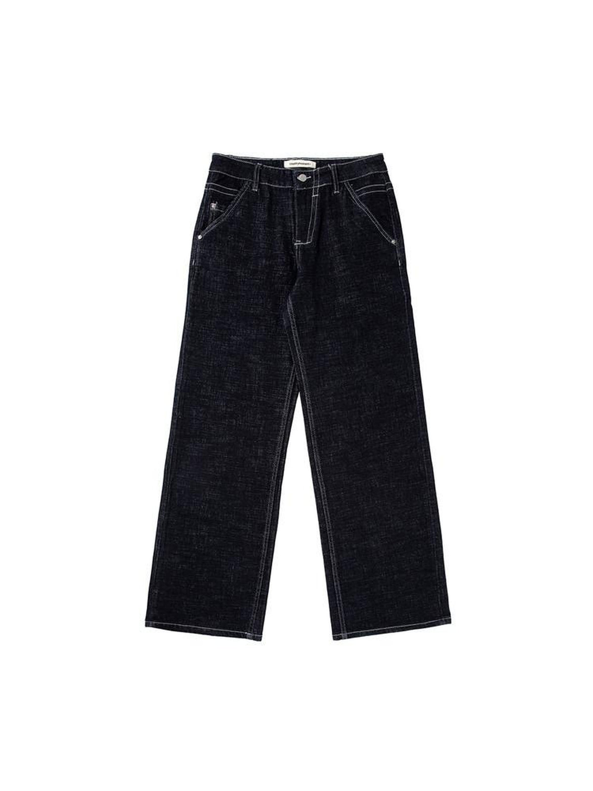 Country Moment Micro Stretch Low Waist Retro Denim Topstitch Zip Fly Youth Straight Leg Jeans